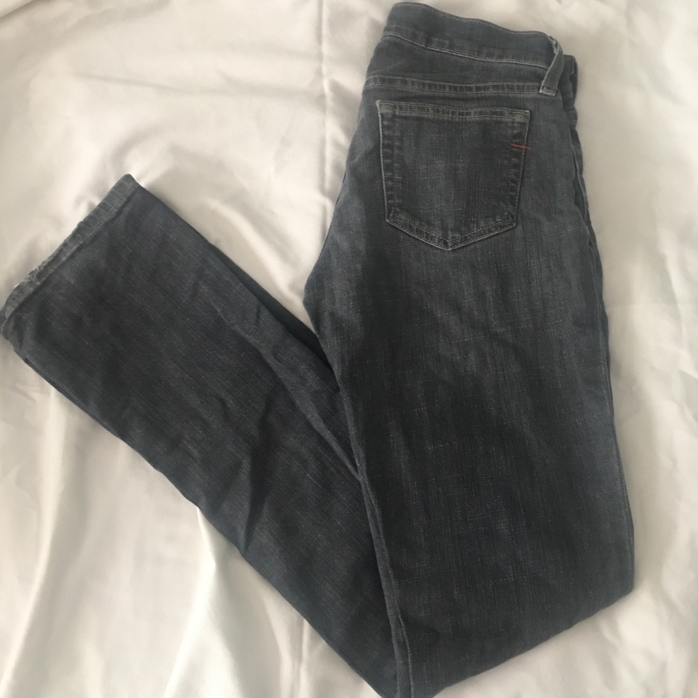 Gap Jeans Straight Leg Stretch Darker Gray Size 2R